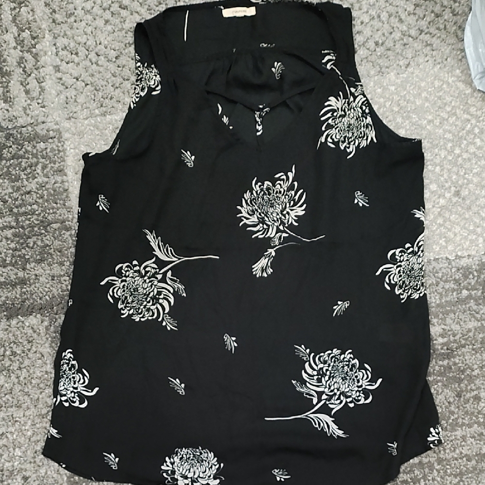 Maurices Black and White Floral Blouse